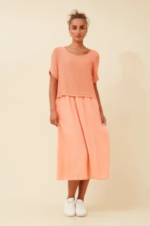 MONTANA DOUBLE LAYER DRESS Earth Smell Sleek Fashion