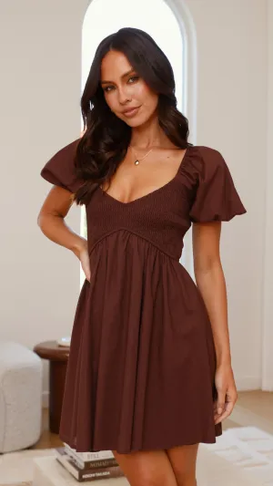 Sahirah Mini Dress - Brown Bohemian Design Chafe Guard