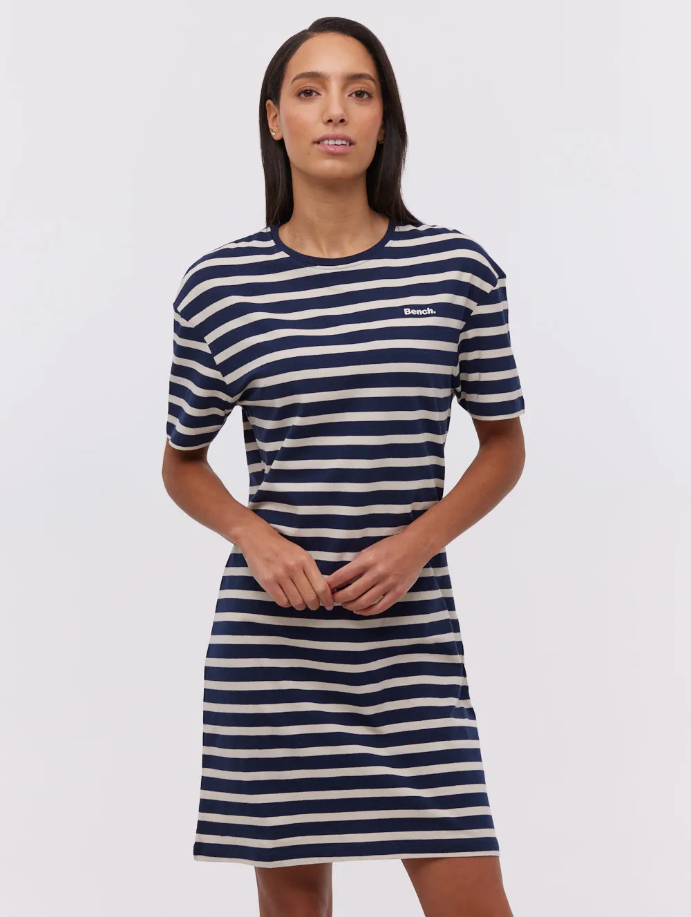 Frandi Striped T-Shirt Midi Dress Virtual Mode