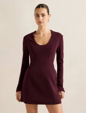 Girl Power Fresh Vibes Ruby Long Sleeve Structured Mini Dress