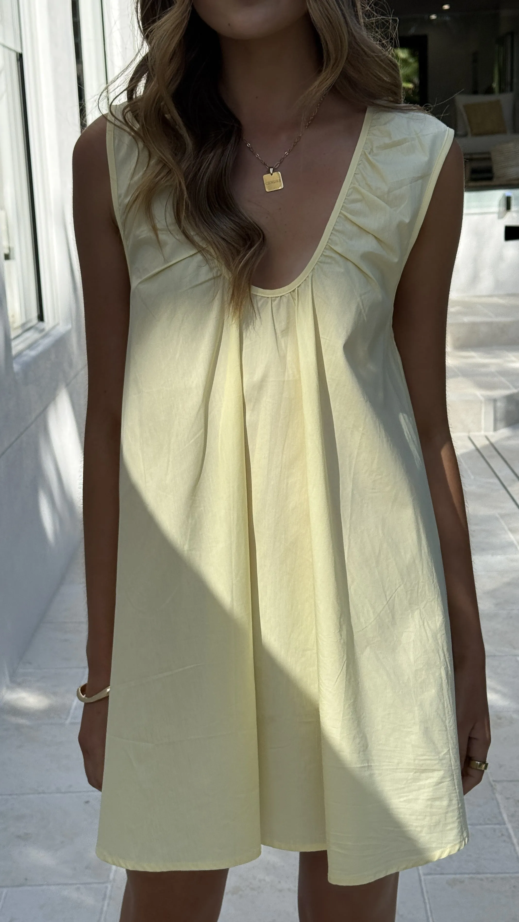 Vanessa Mini Dress - Yellow Trendy Vibe Stage Star