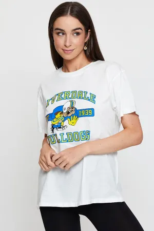 White Vintage T-Shirt Short Sleeve Functional Wear