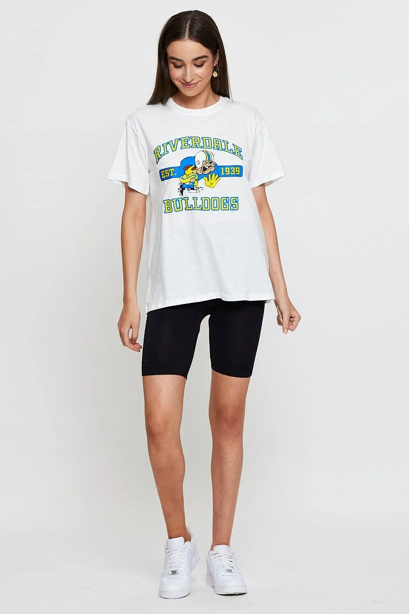 Forest Air White Vintage T-Shirt Short Sleeve