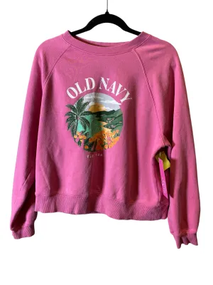 DurableStitching ConvertibleStyle Sweatshirt Crewneck By Old Navy In Pink, Size: M