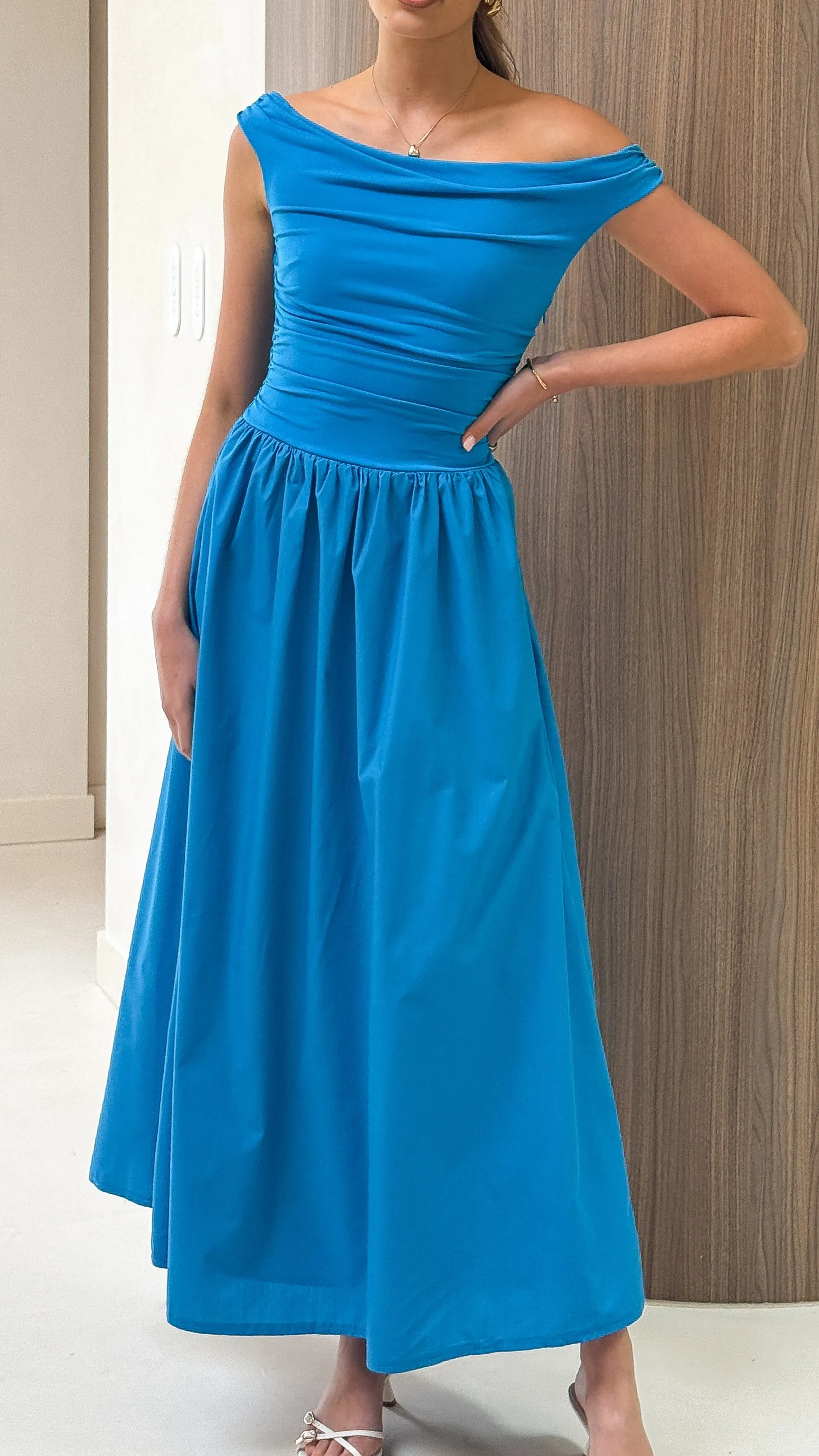 Fashion Forward Immy Midi Dress - Blue