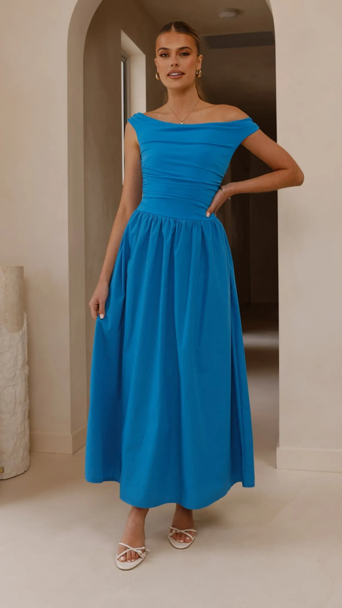 Ice Lake Immy Midi Dress - Blue