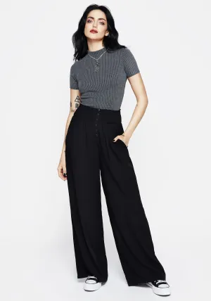 smooth zipper Dusk Flowy Trousers