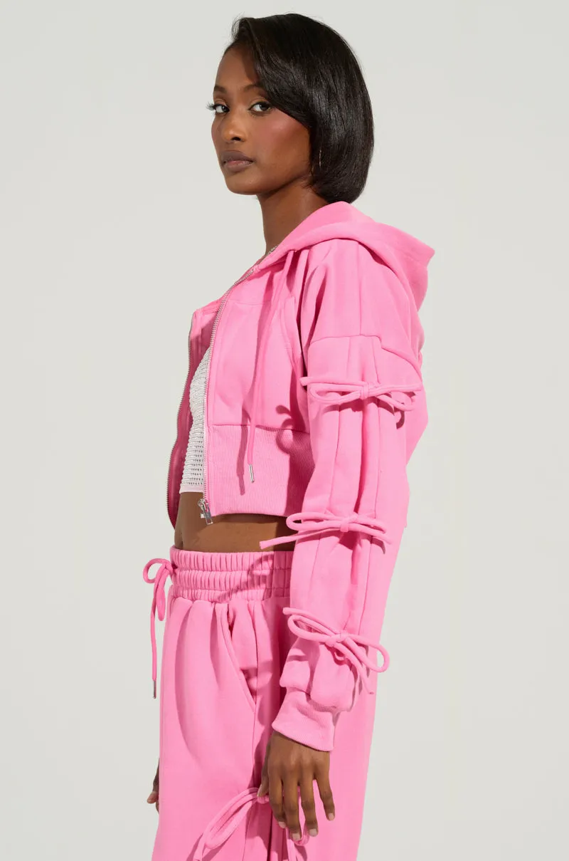 Daily Relaxed Eco-friendly TIE ME UP SWEATSHIRT