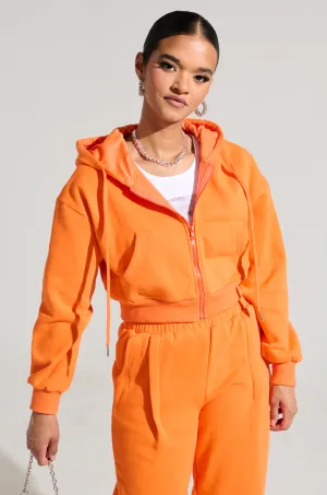 ORANGE CROP ZIP UP SWEATSHIRT Brand Reputation Daily Wear