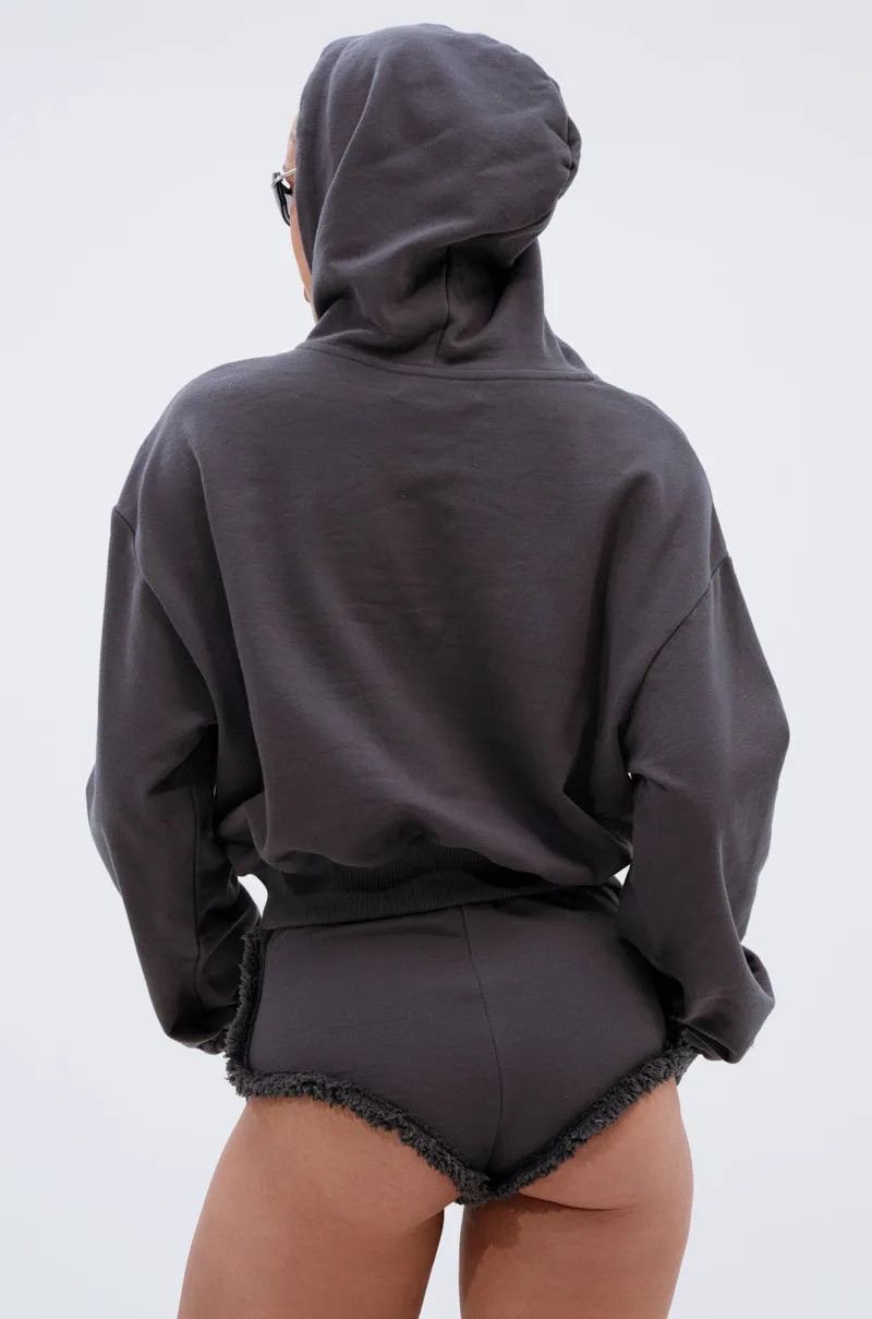 Cozy Texture STRESSED AND DISTRESSED SWEATSHIRT