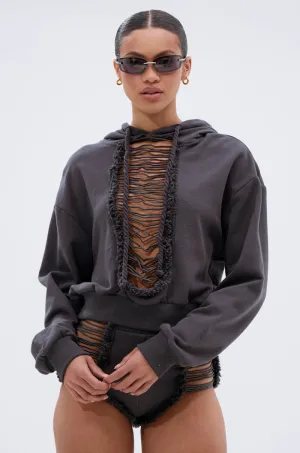 STRESSED AND DISTRESSED SWEATSHIRT Relaxed Fashion Urban Fashion