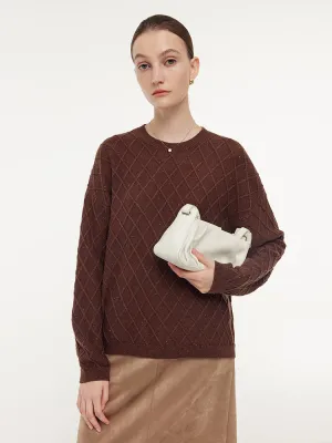 Cold-Weather Essential Soft and Warm Wool Blend Sequins Women Sweater