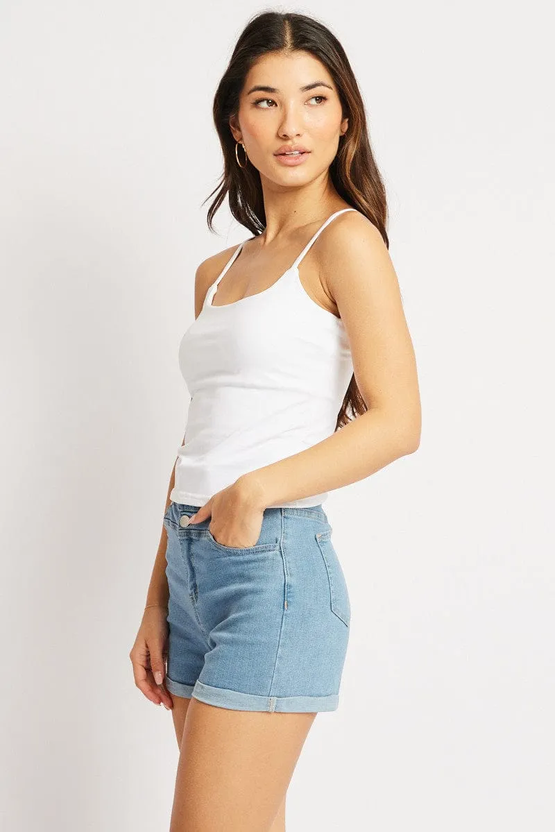 White Singlet Top Supersoft Stylish Protection