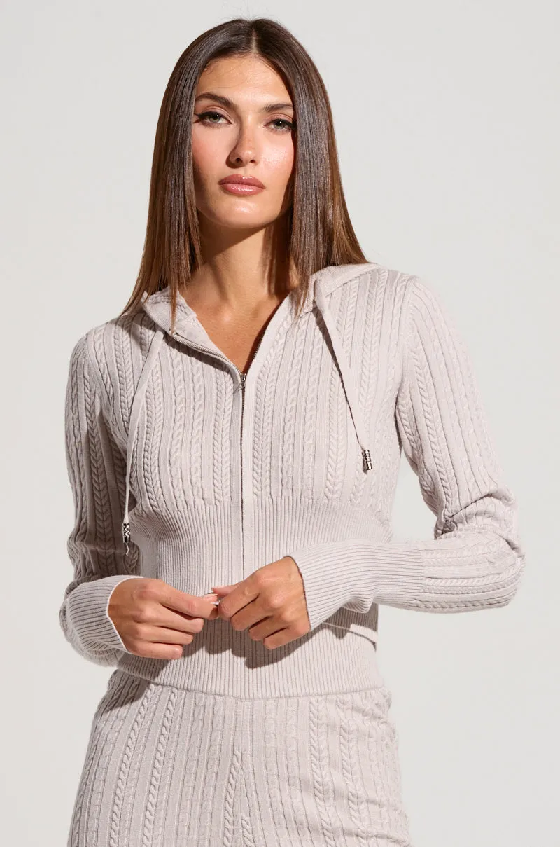 product mountain adventure spirit Modern Bold DREAM GIRL KNIT ZIP UP IN GREY