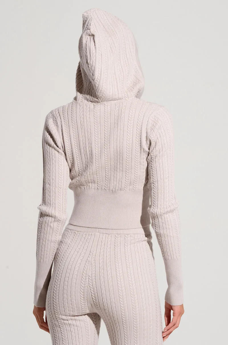 DREAM GIRL KNIT ZIP UP IN GREY Practical Soft Comfort