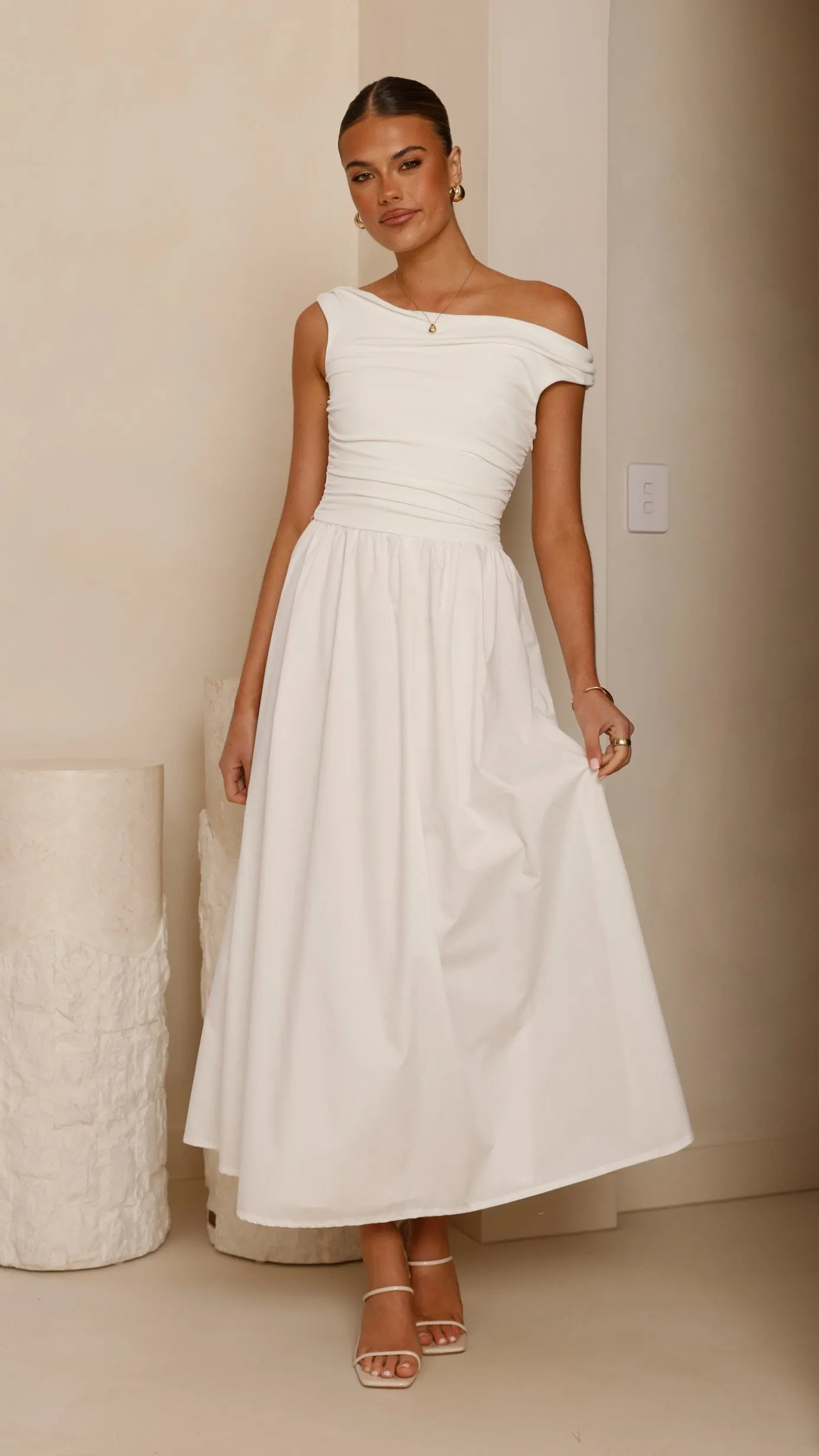 Immy Midi Dress - White Coastal Granny Soft Rebellion