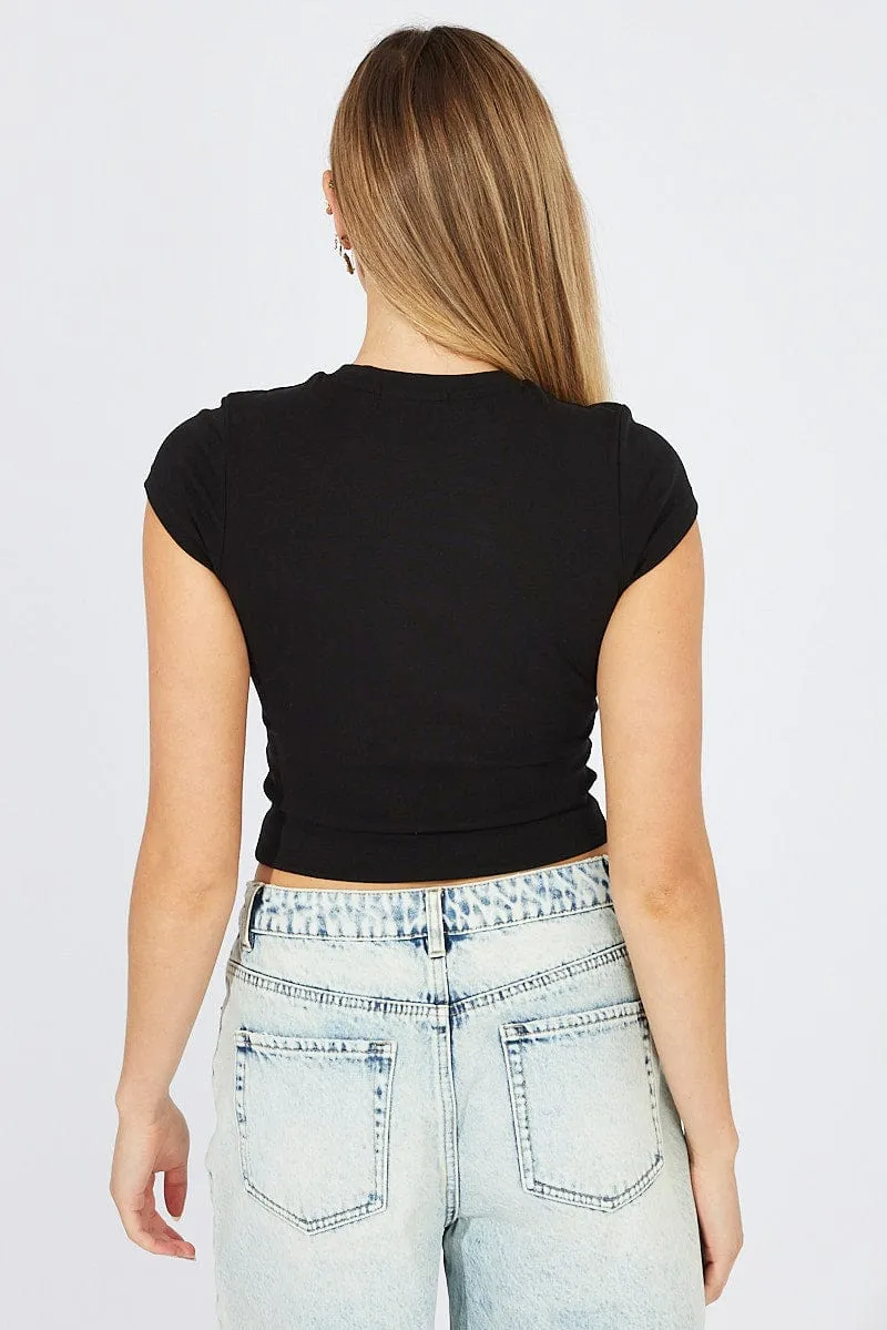 certified Black Graphic Tee Short Sleeve
