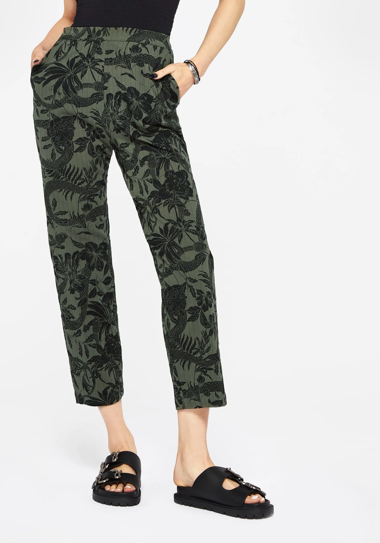 All Purpose Bashe Cotton Soft Tapered Trousers - Green
