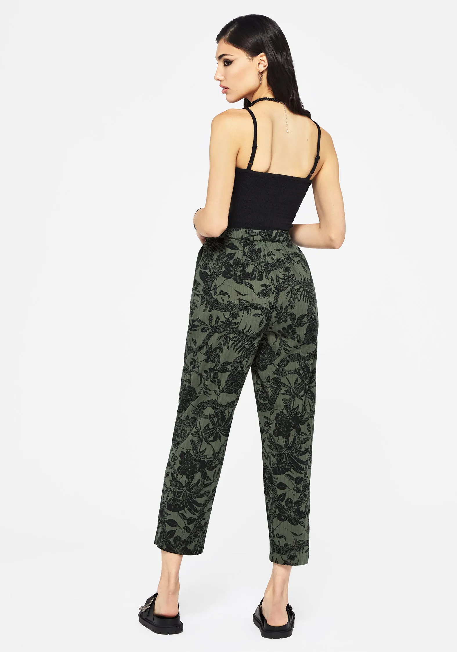 StaticDissipativeFabric Bashe Cotton Soft Tapered Trousers - Green