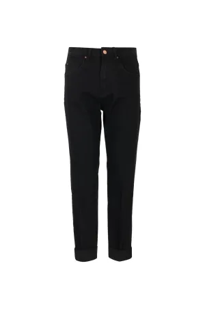 Refined Detail Tailored Silhouette Wonder Denim Ankle Grazer Jeans | Black Slate | 6609B1