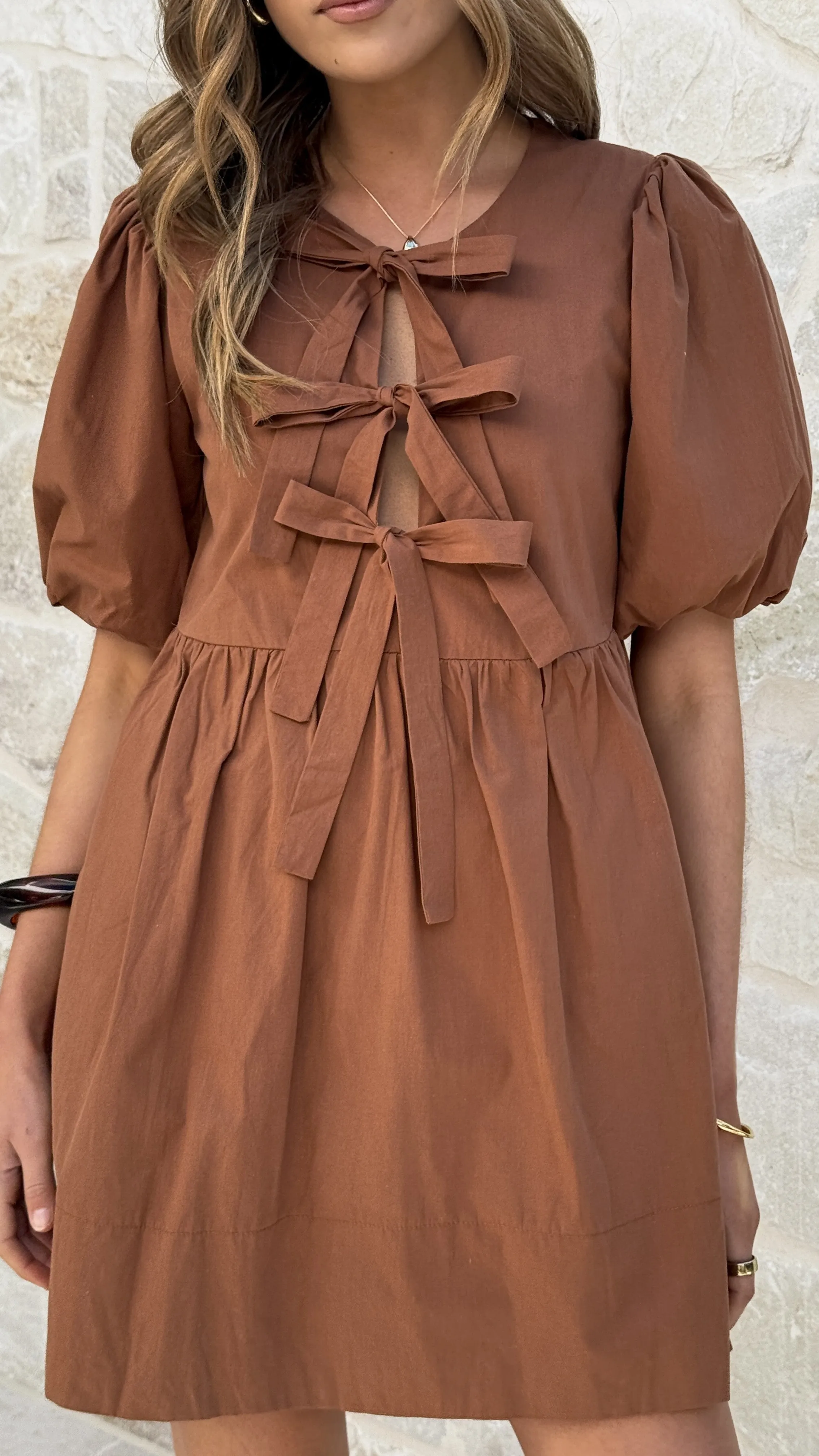 Comfy Fashion Show Time Arana Mini Dress - Chocolate