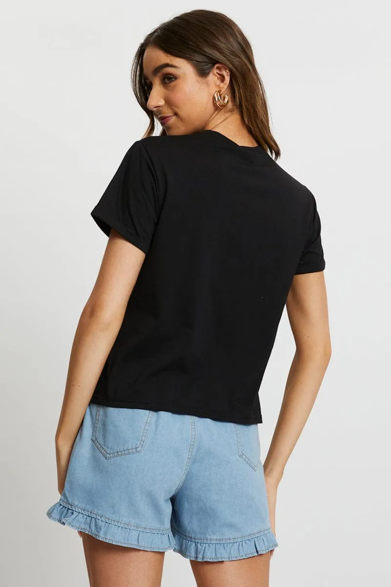 AntiStatic Cloth FadeResistantColors Black Motivated Short Sleeve T Shirt