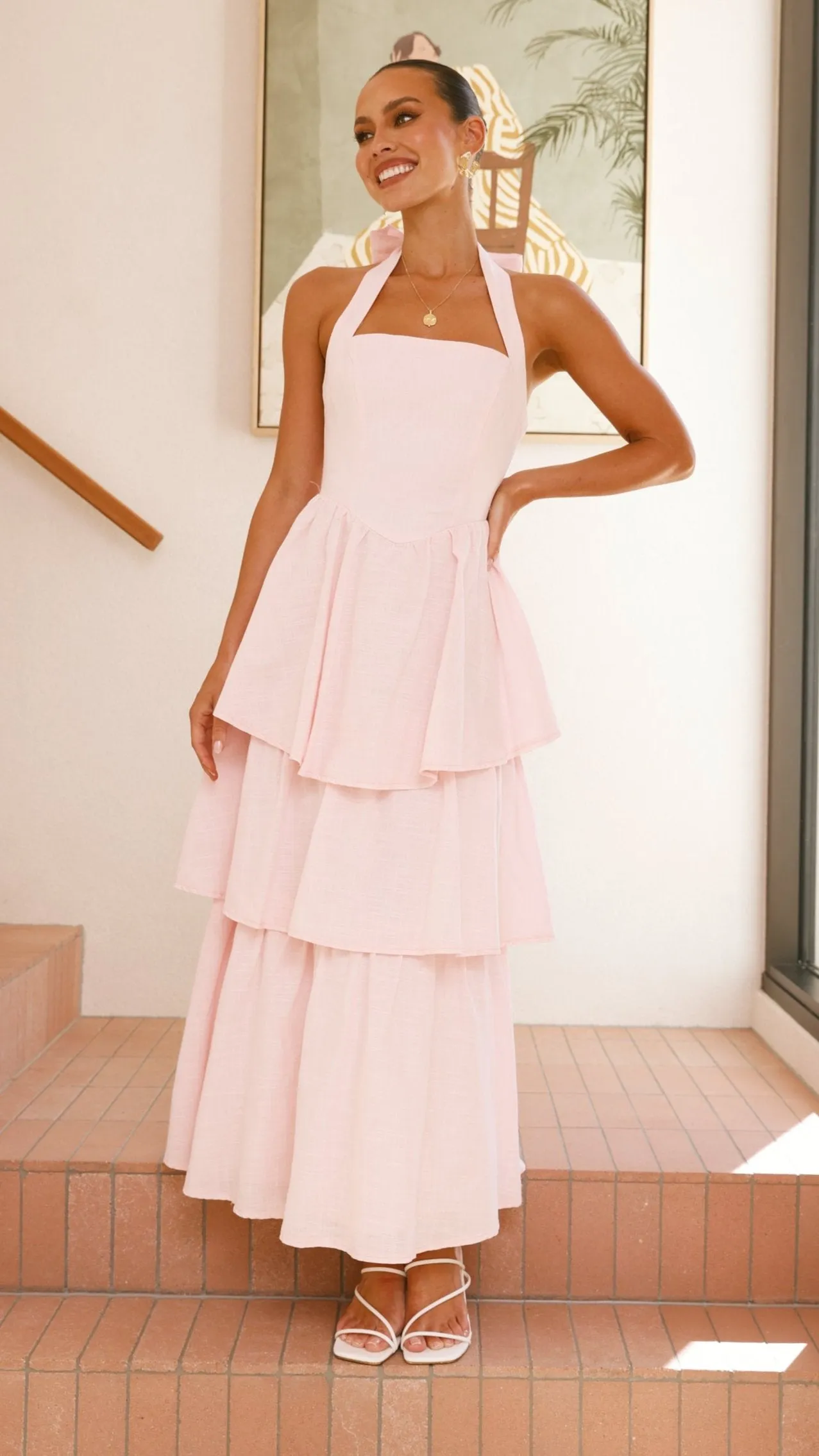 Ombre Shade Danais Maxi Dress - Pink