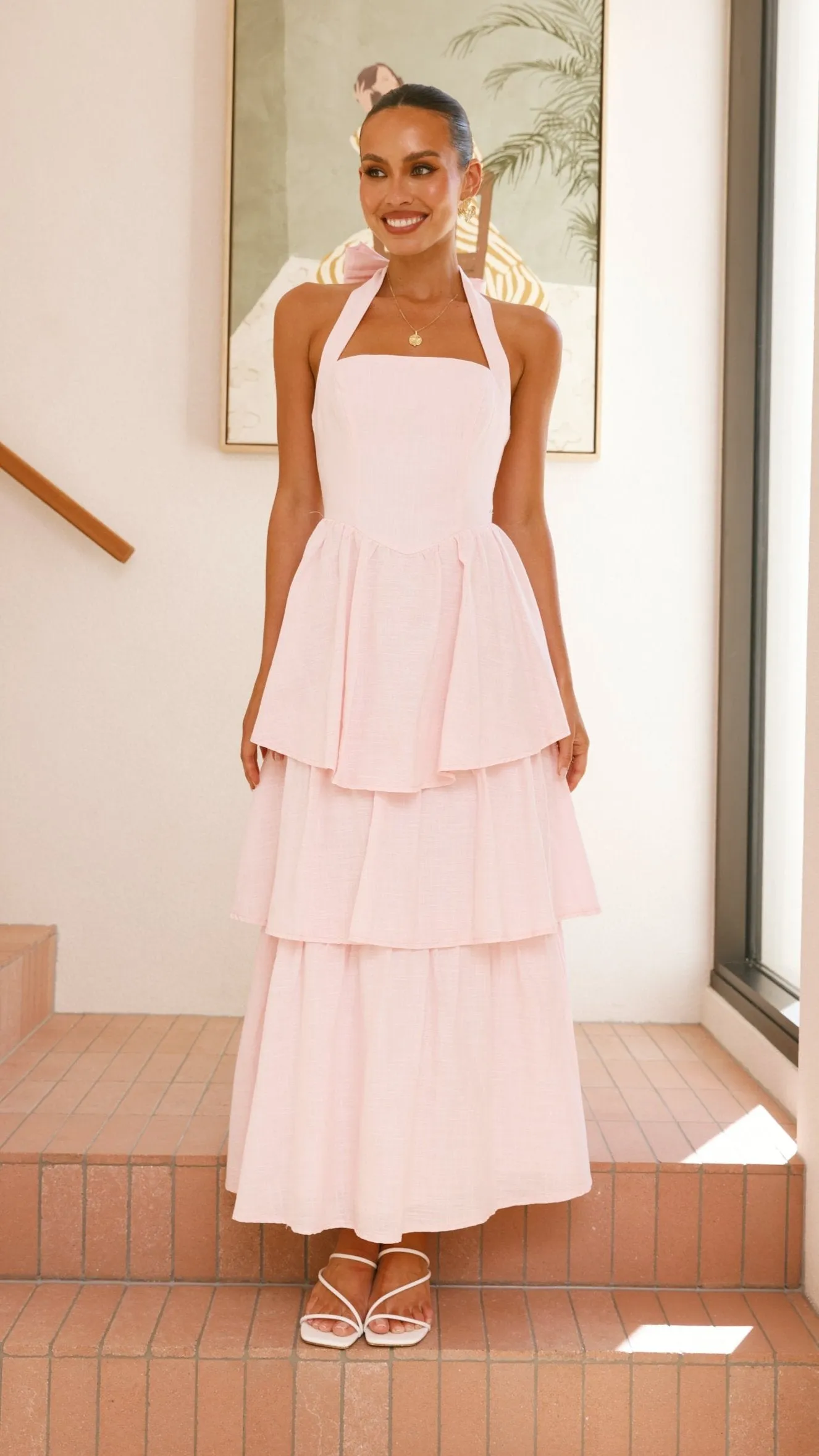 Evening Mist Dream Flow Danais Maxi Dress - Pink