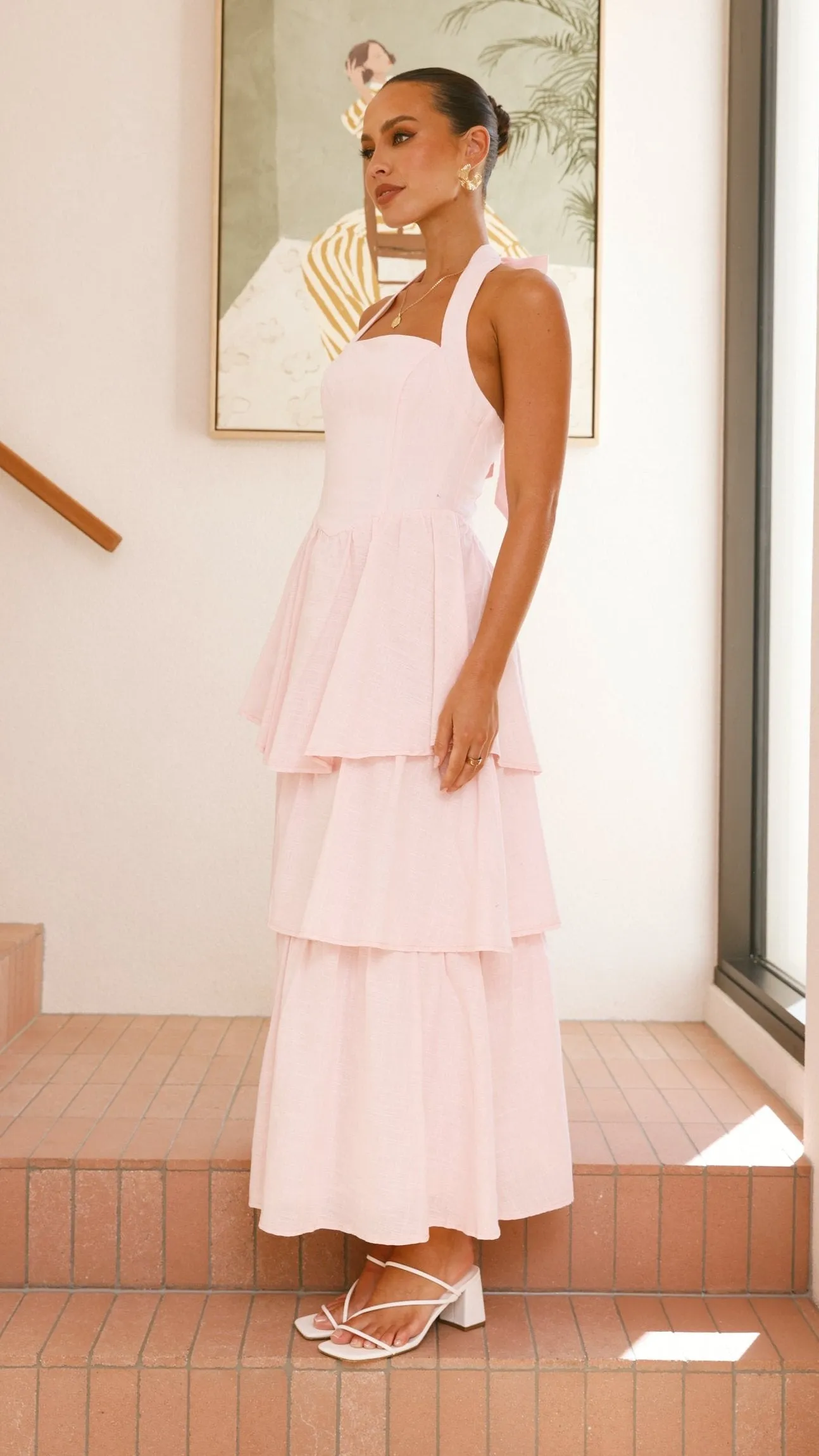 Orchard Walk Stunning full-length outfit Danais Maxi Dress - Pink