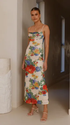 Versatile maxi with accessories Tamera Maxi Dress- Floral