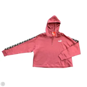 Team Vibe Athletic Sweatshirt Hoodie By Puma In Pink, Size: L