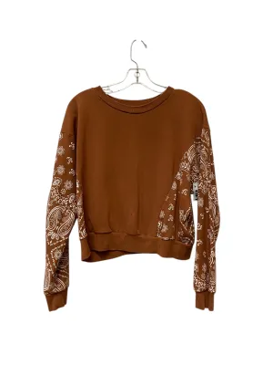 Sporty Gear Sweatshirt Crewneck By Belle Du Jour In Brown, Size: L
