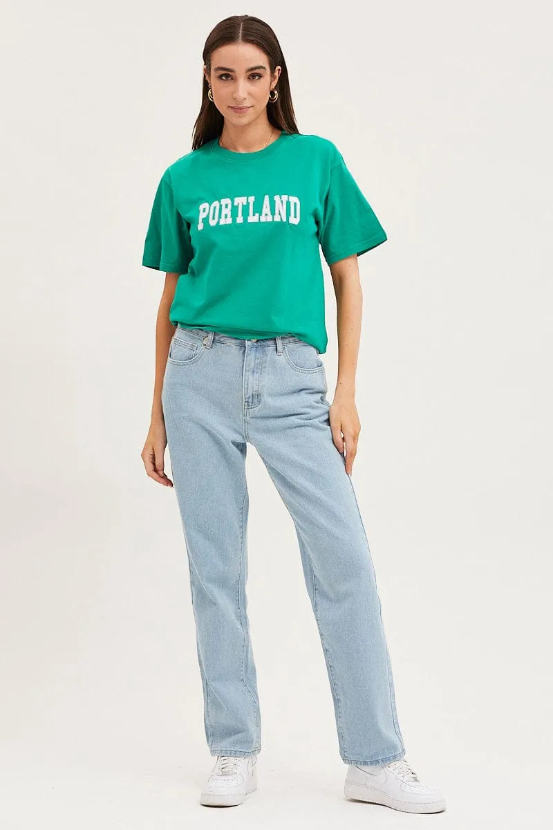 Timeless Top Green T Shirt Short Sleeve