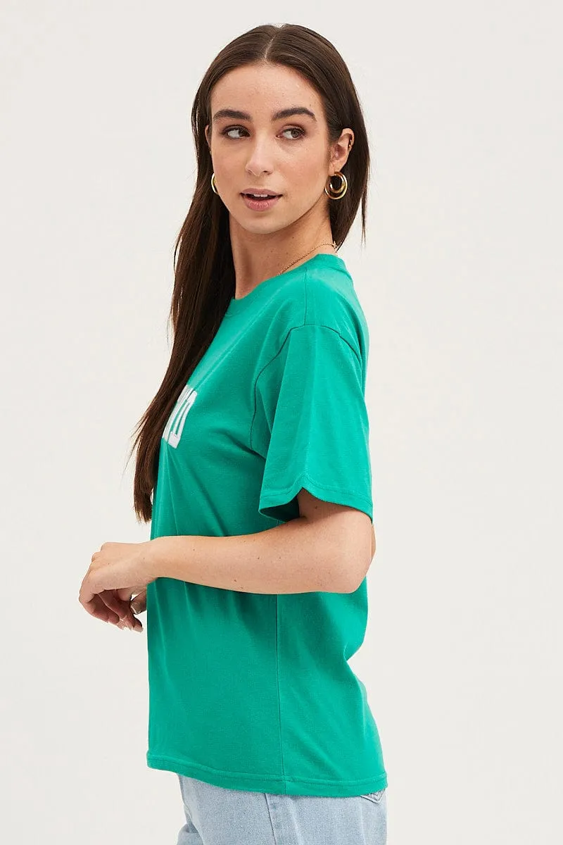Soft and Lightweight Green T Shirt Short Sleeve