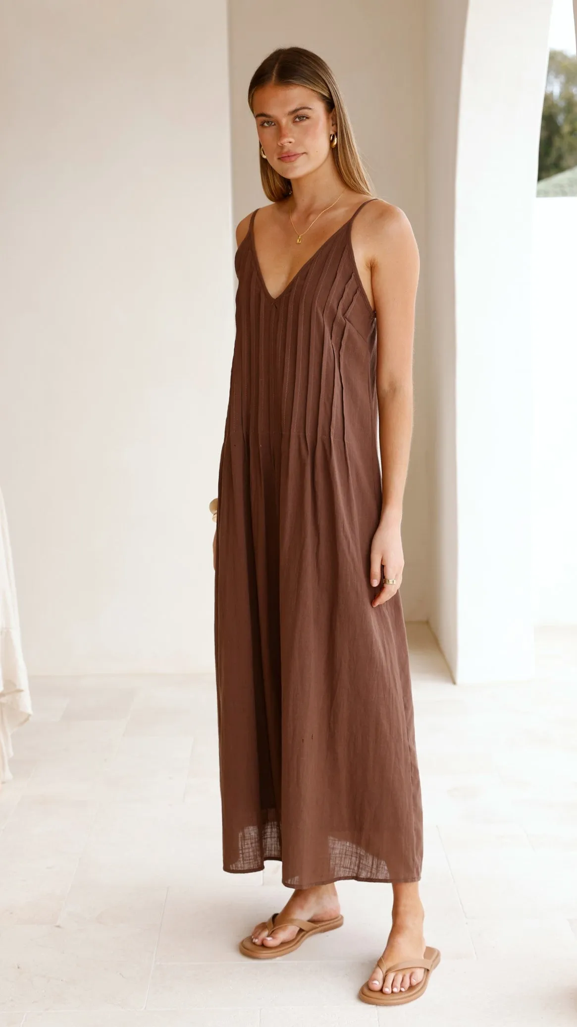 Aspen Maxi Dress - Chocolate tie dye Turquoise Shine