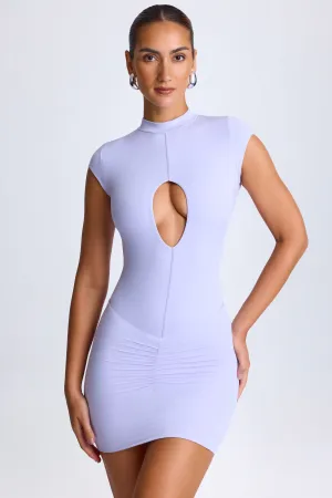 Collaboration Piece Ruched Mini Skirt in Soft Lilac