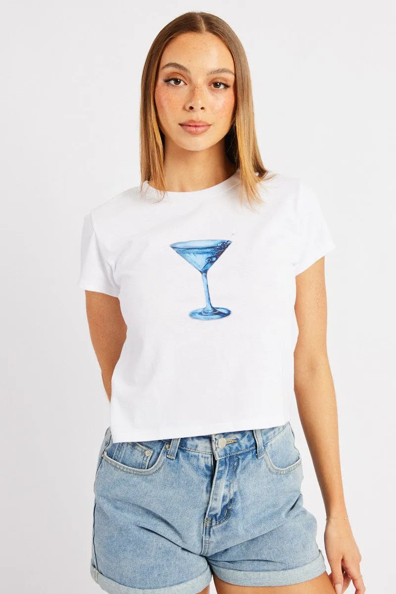 CoolingChannelFabric Fable Core White Graphic Tee Short Sleeve