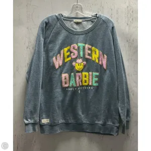 Sweatshirt Crewneck By Simply Southern In Blue, Size: M Ocean Air Cold Weather