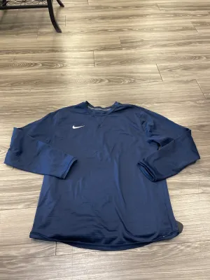 Stylish Jeans Sweatshirt Crewneck By Nike In Navy, Size: L