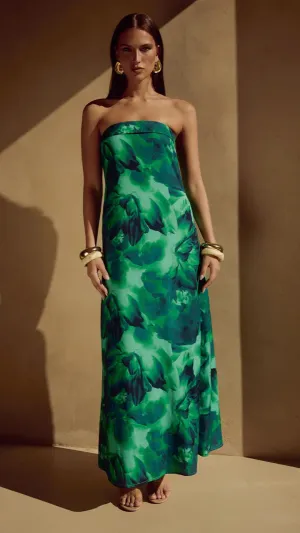 Feminine flowing piece Alba Maxi Dress - Calista Green