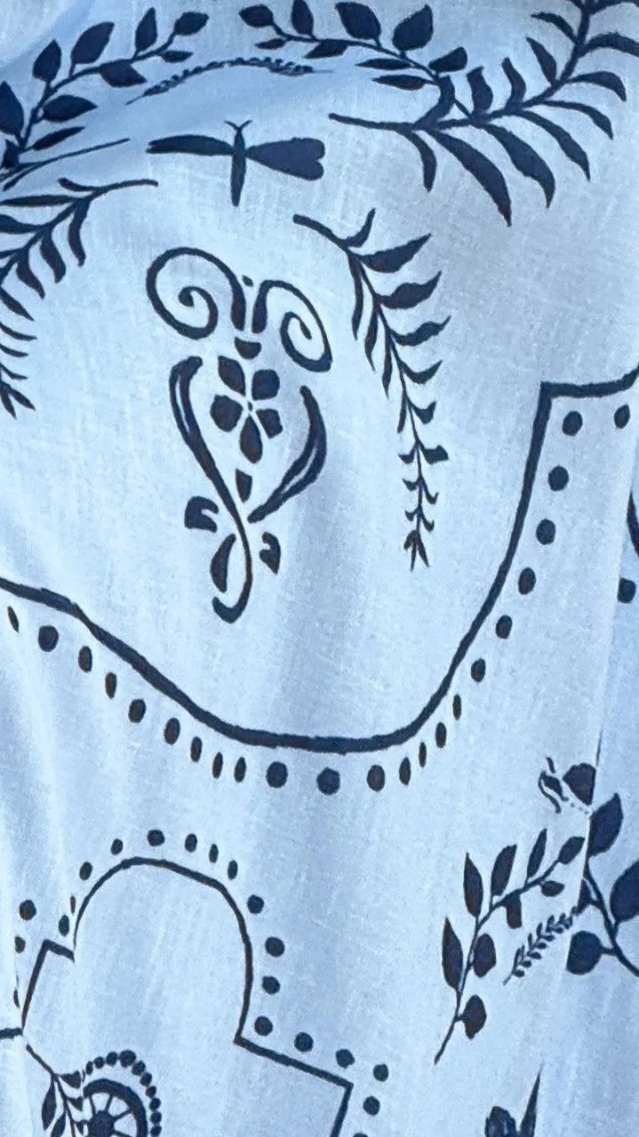 Roof View Batiste Soft Xander Long Sleeve Maxi Dress - Indigo