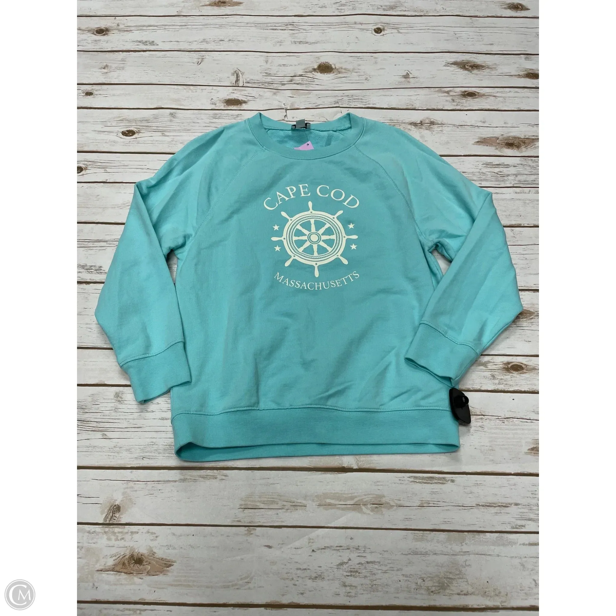 Sweatshirt Crewneck By J. Crew In Blue, Size: Xs Reflective accents