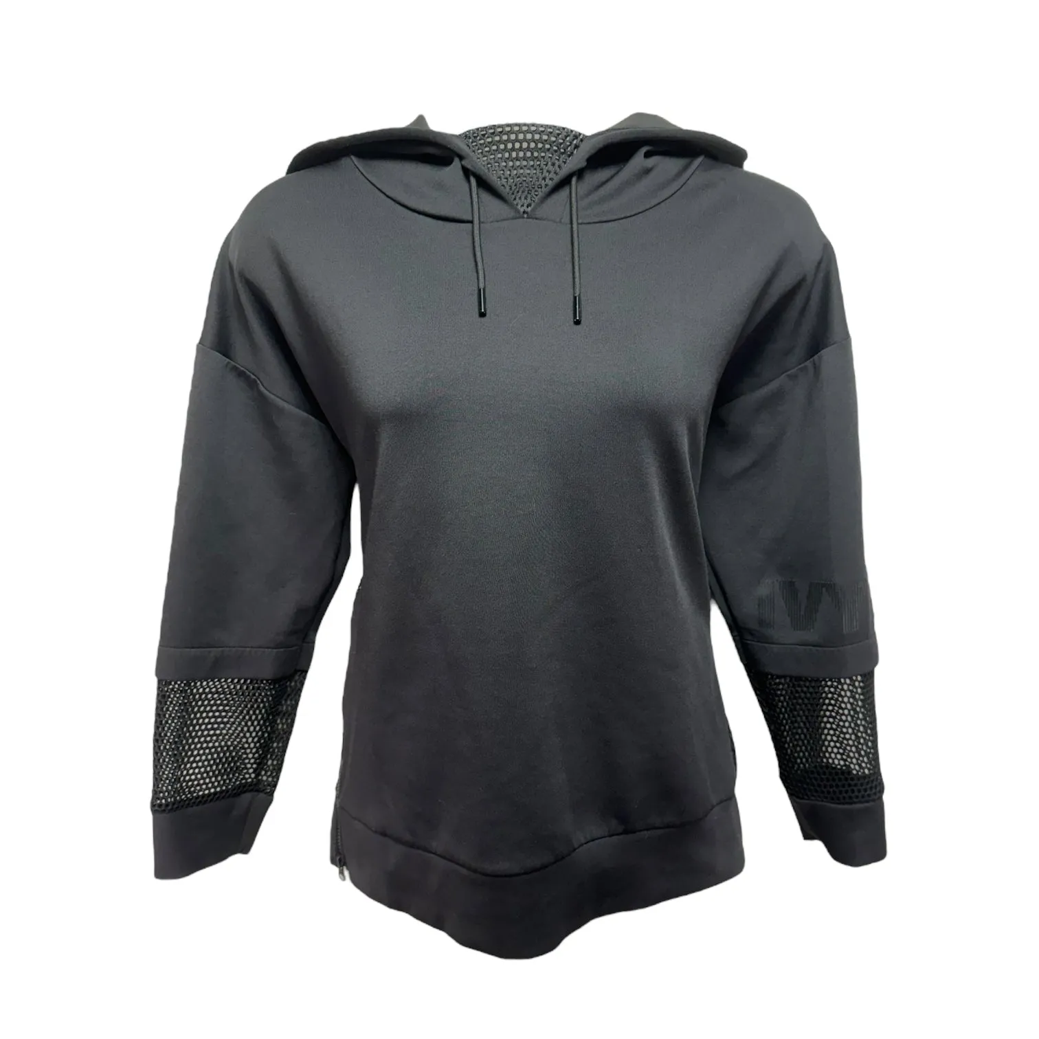 Mesh Cutout Sweatshirt Hoodie By Ivy Park In Black, Size: L CompactFold