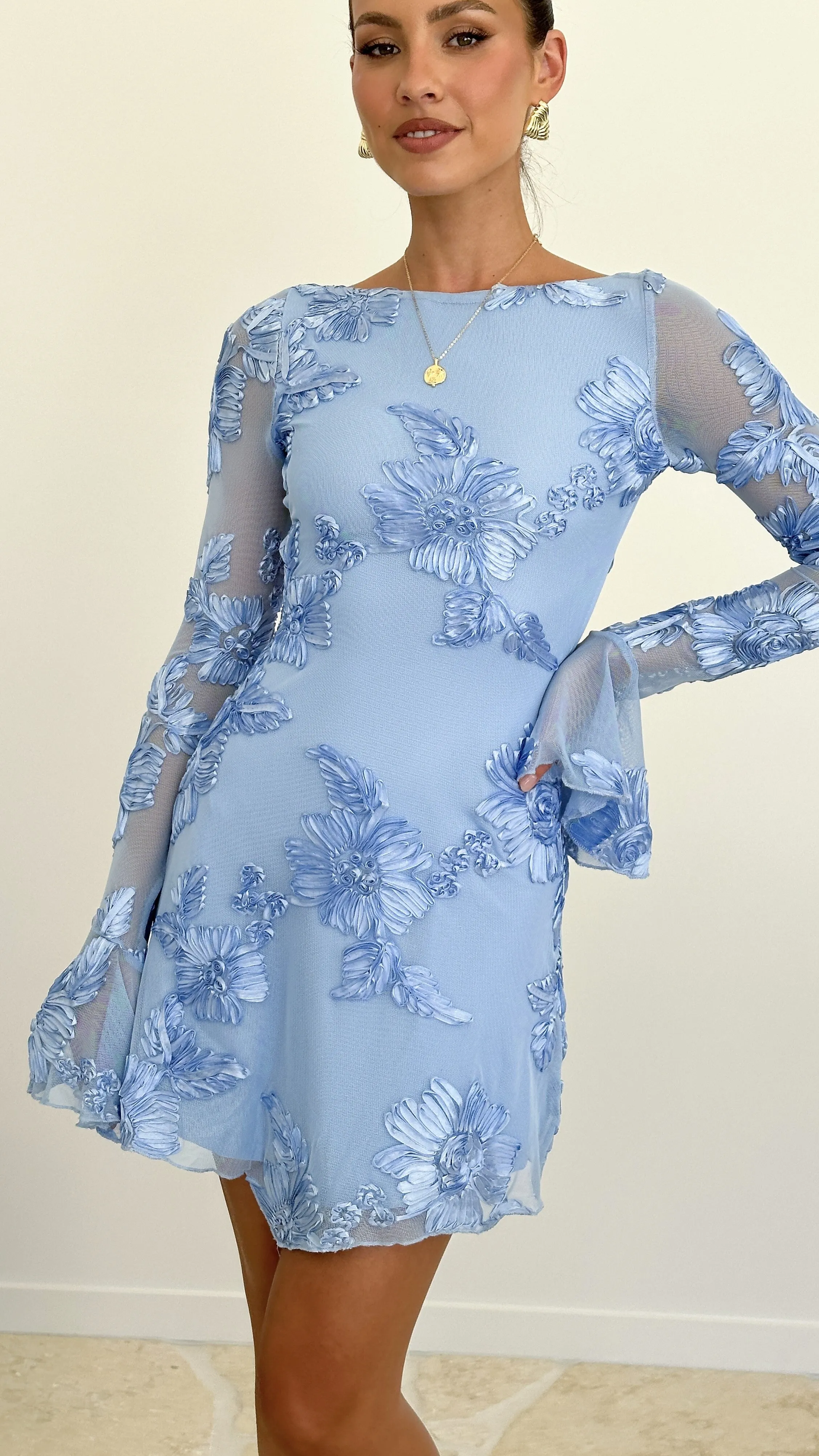 Lanesia Mini Dress - Blue Casual chic outfit Party Rush