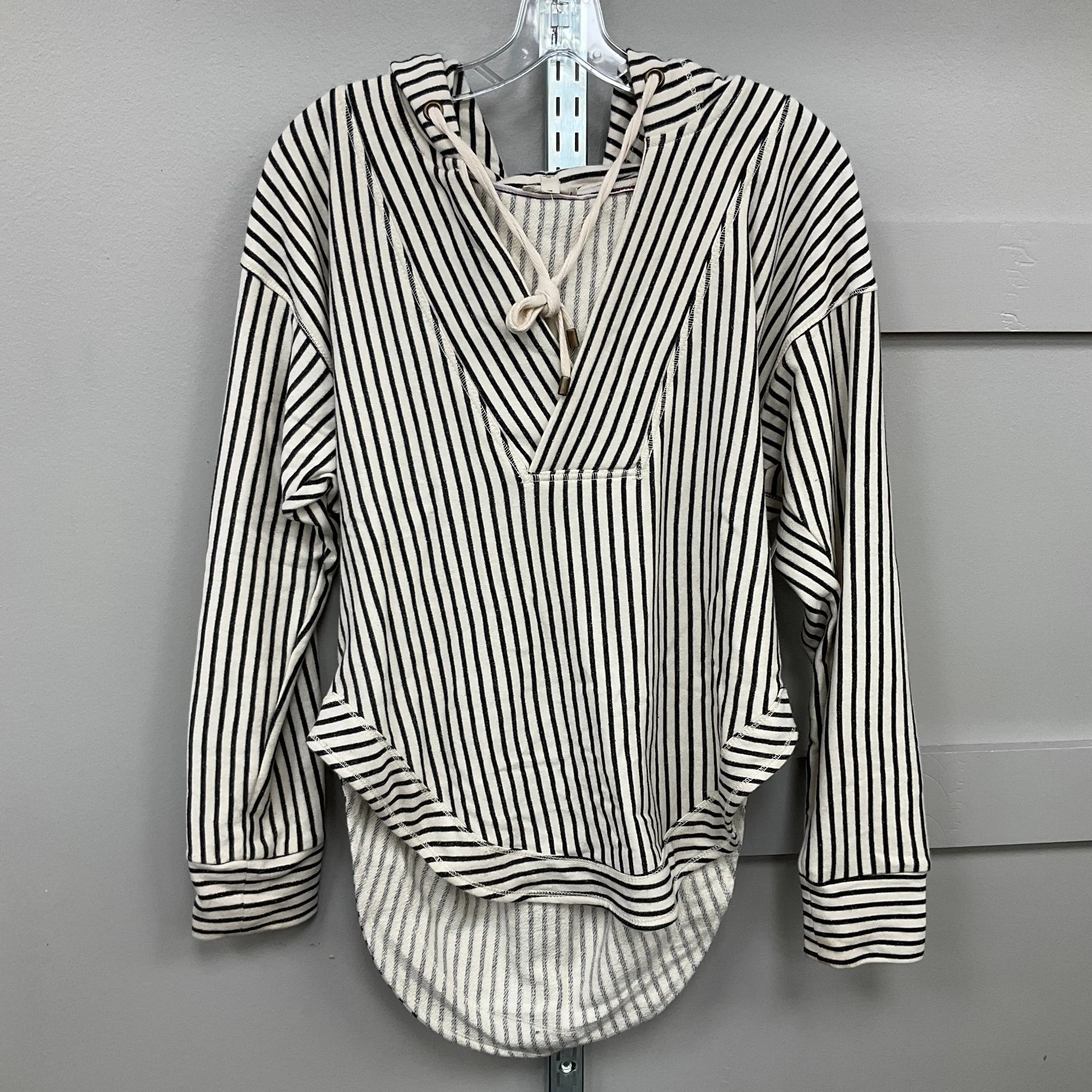 StretchWaistband Sweatshirt Hoodie By Pilcro In Striped Pattern, Size:Xs