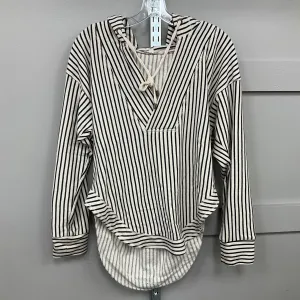 StretchWaistband Sweatshirt Hoodie By Pilcro In Striped Pattern, Size:Xs