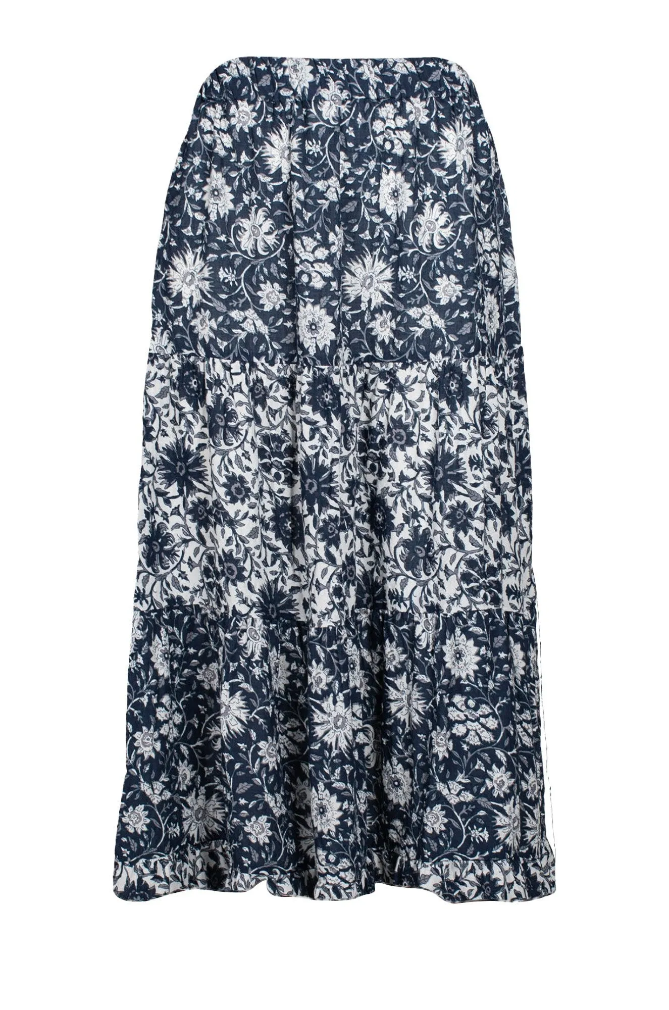 Effortless Wear Skirt | Indigo Vines | 6540C1