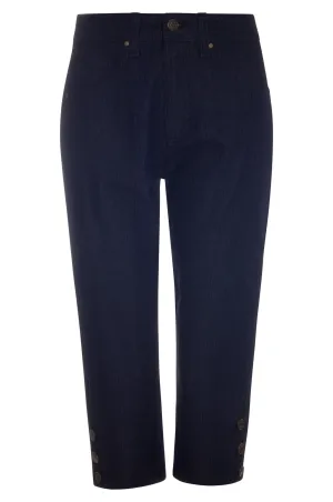 Wide waistband Mid Calf Jeans | BLACK | 6597AR Quick Match