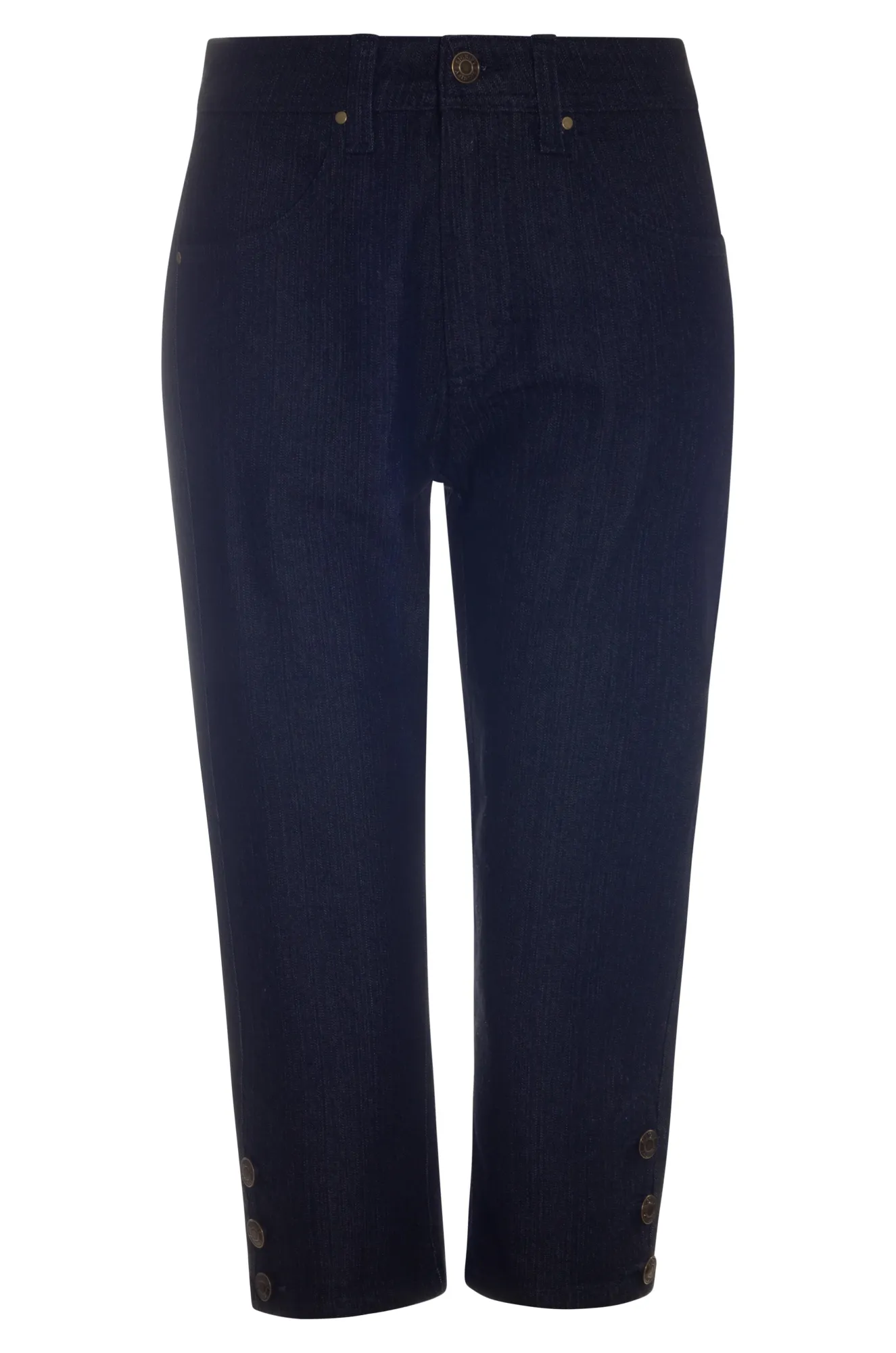 Wide waistband Mid Calf Jeans | BLACK | 6597AR Quick Match