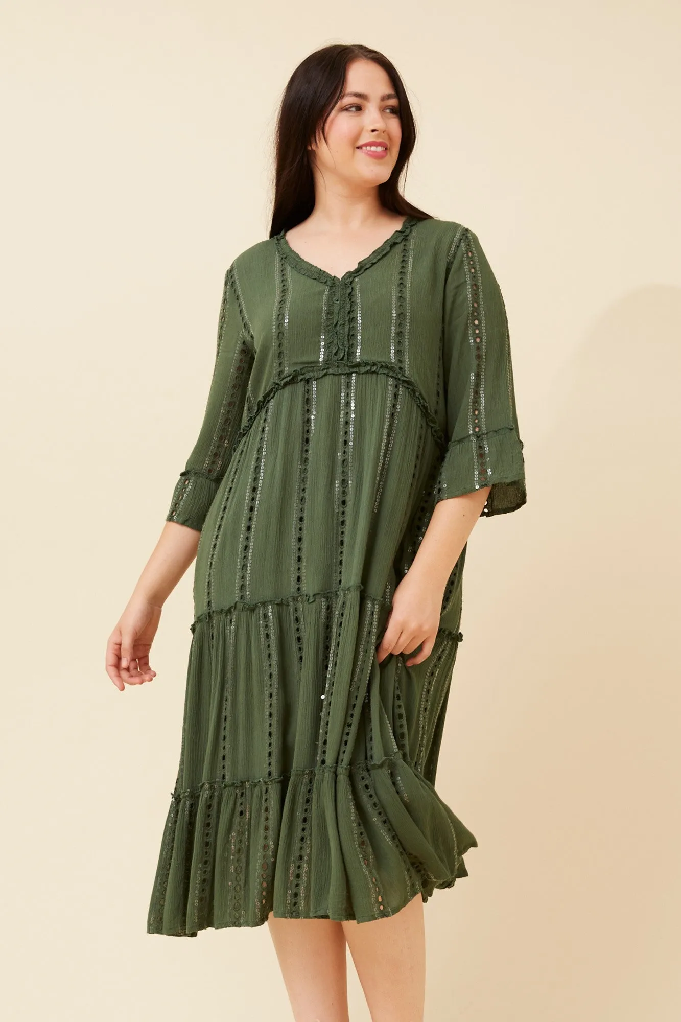 Elegant and timeless look ZURAH BOHO MIDI DREESS